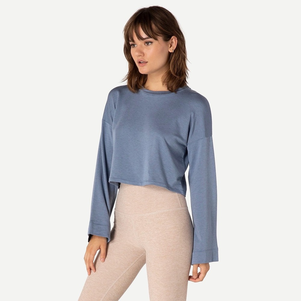 Beyond Yoga Cropped Pullover - Cream